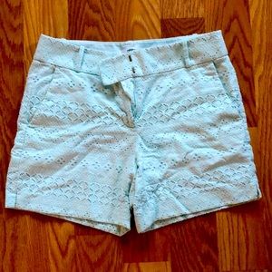 Ann Taylor Loft Mint Lace shorts